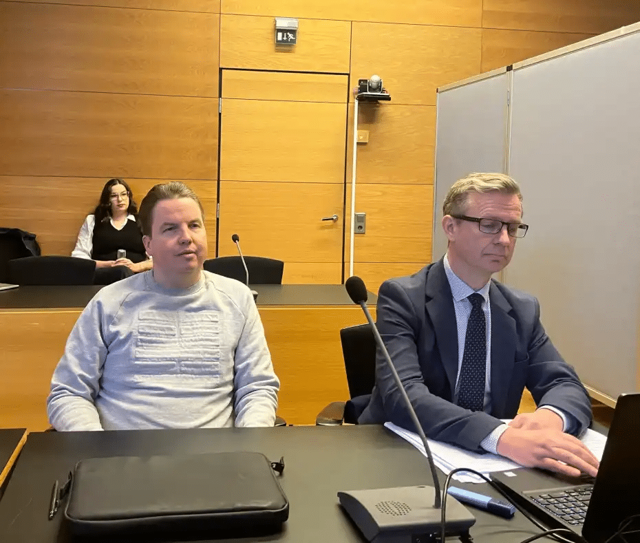 Janne Raninen Helsingin käräjäoikeudessa maaliskuussa 2025.