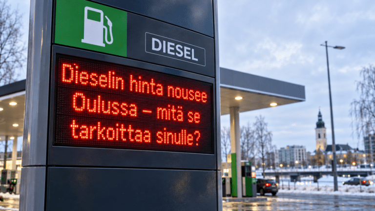 Dieselin hinta nousee Oulussa – mitä se tarkoittaa sinulle?